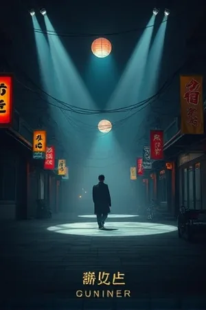 萤火计划海报，夜野外成群光点在暗处浮动