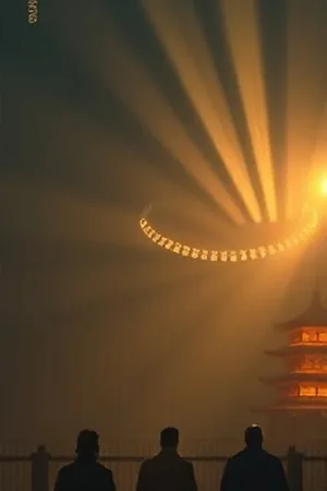 旧城电台海报，老式收音机与木质窗棂的暖黄光